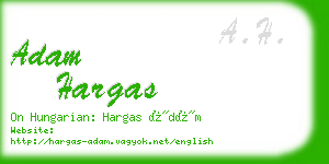adam hargas business card